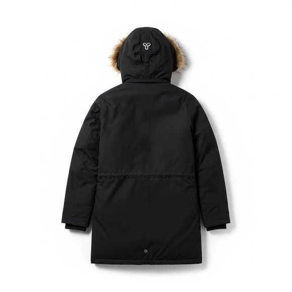ARITZIA TNA Verbier Parka Black Long Coat Faux Fur Hood Women's (S) Winter - Picture 4 of 7